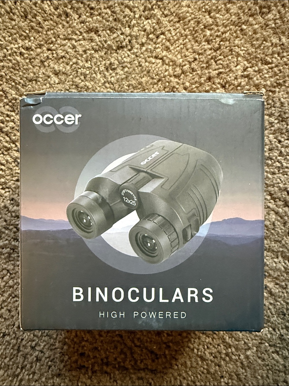Occer Black Binoculars - High Powered Compact Optics 12 x 25 New in Box